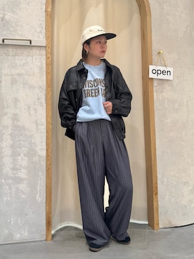 「アイテム（スラックス）」を使った、きな☆ki_naさん（レディース・153cm）の秋コーディネート