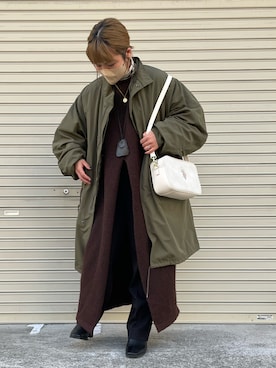 「アイテム（モッズコート）」を使った、きな☆ki_naさん（骨格ストレート・レディース・153cm）の冬コーディネート