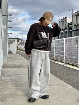 「アイテム（キャップ）」を使った、きな☆ki_naさん（レディース・153cm）の冬コーディネート