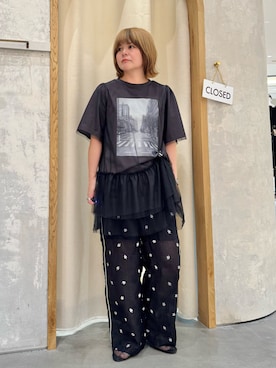 「CIAOPANIC TYPY（チャオパニックティピー）のアイテム（パンツ）」を使った、きな☆ki_naさん（レディース・153cm）の夏コーディネート