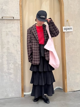 「アイテム（帽子）」を使った、きな☆ki_naさん（レディース・153cm）の秋コーディネート