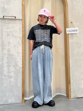 「アイテム（ブーツ）」を使った、きな☆ki_naさん（レディース・153cm）の夏コーディネート