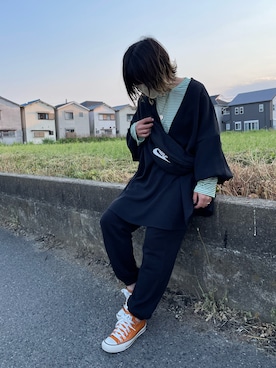 「ごきげんウィーク」｜「アイテム（スウェットパンツ）」を使った、きな☆ki_naさん（レディース・153cm）の春コーディネート