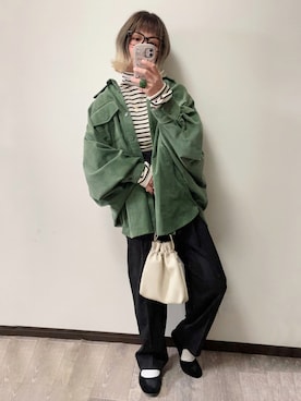 「SVEC（シュベック）のアイテム（バレエシューズ）」を使った、きな☆ki_naさん（レディース・153cm）の冬コーディネート