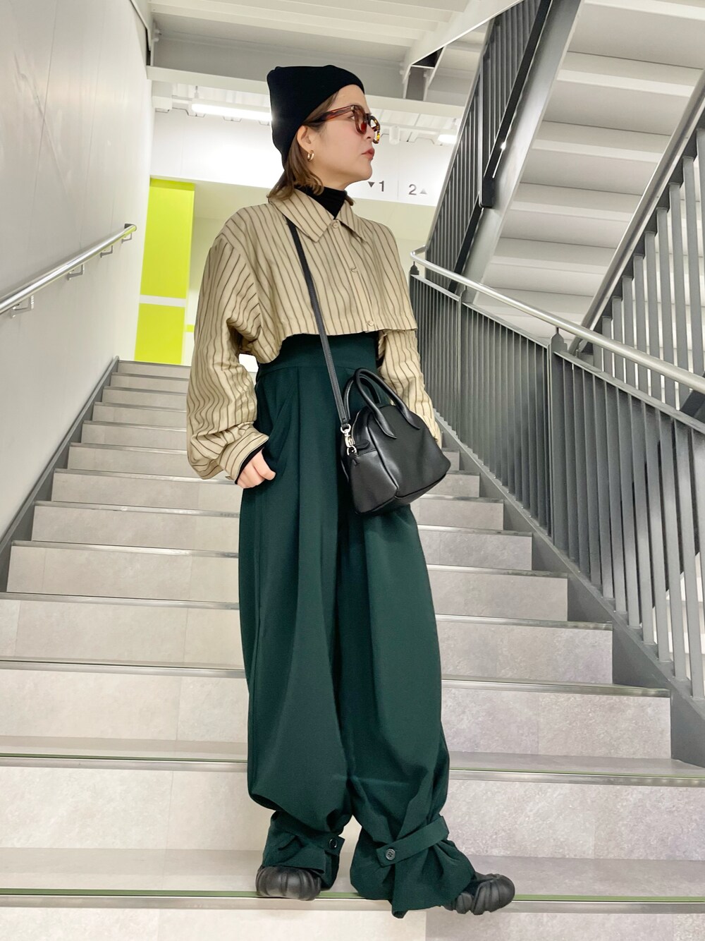 CFT. ankle tab belt high waist PT/green CFT.】ankle tab belt