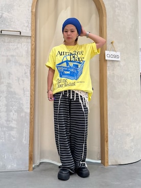 「アイテム（バンダナ/スカーフ）」を使った、きな☆ki_naさん（レディース・153cm）の夏コーディネート