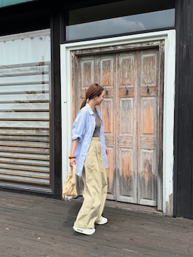 「ATON（エイトン）のアイテム」を使った、amiさん（レディース・163cm）の夏コーディネート