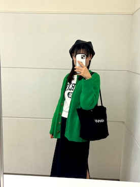 「14+（イチヨンプラス）のアイテム（ハンチング/ベレー帽）」を使った、rikaさん（レディース・167cm）の秋コーディネート