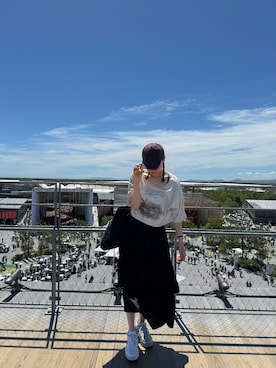 「ティアードスカート」｜rikaさん（レディース・167cm）の夏コーディネート