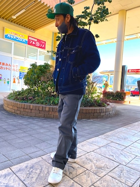 「Jordan」｜「アイテム（デニムジャケット）」を使った、まこさん（メンズ・162cm）の冬コーディネート