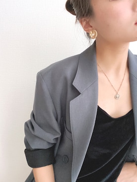 「アイテム（スーツジャケット、その他）」を使った、Eikiさん（レディース・163cm）の春コーディネート