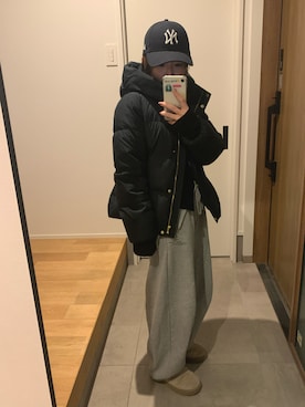 「アイテム（キャップ）」を使った、chiiさん（レディース・150cm）の冬コーディネート