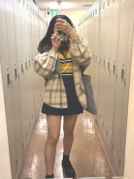 「アイテム（バッグ）」を使った、Ami さん（レディース・144cm）の冬コーディネート