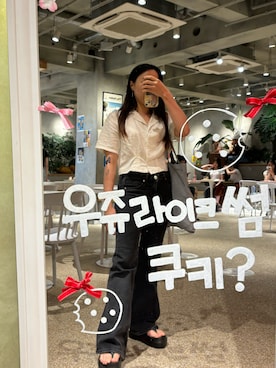 「アイテム（シャツ/ブラウス）」を使った、Ami さん（レディース・144cm）の秋コーディネート