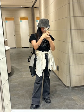 「アイテム（バッグ）」を使った、Ami さん（レディース・144cm）の冬コーディネート