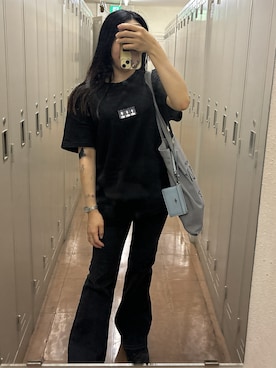 「黒コーデ」｜Ami さん（レディース・144cm）の秋コーディネート