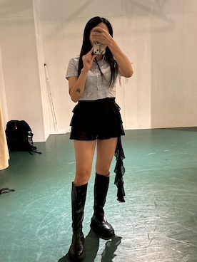 「アイテム（スカート）」を使った、Ami さん（レディース・144cm）の冬コーディネート