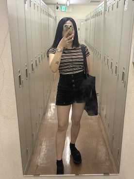 「アイテム（Tシャツ/カットソー）」を使った、Ami さん（レディース・144cm・20代）の夏コーディネート