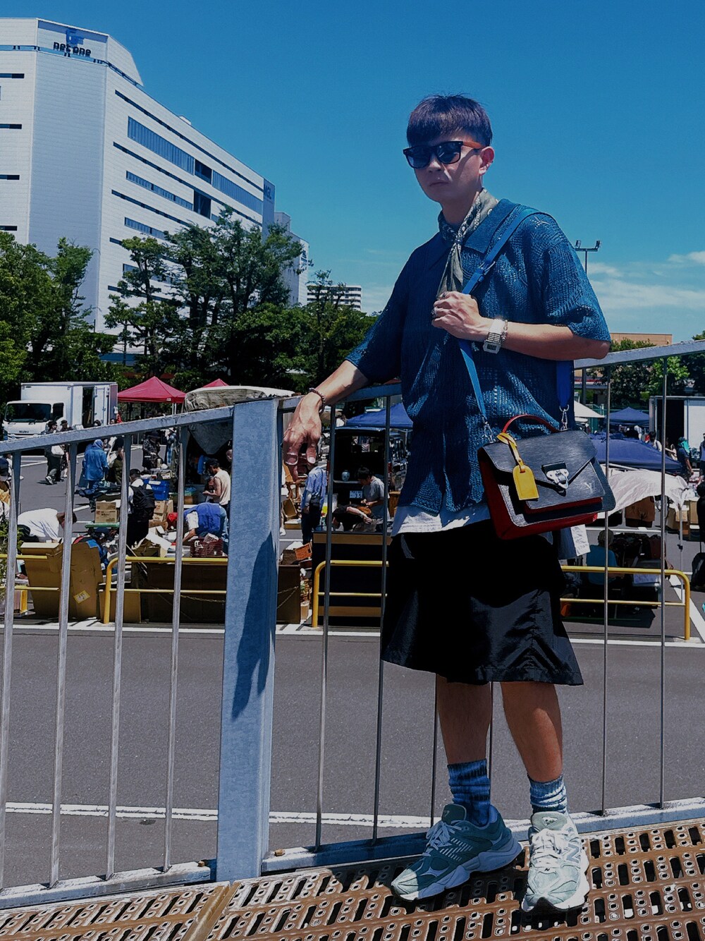 「夏コーデ」｜「LOUIS VUITTONのアイテム（バッグ、ブラック系）」を使った、Kidd さん（メンズ・172cm）の夏コーディネートの1枚目の写真