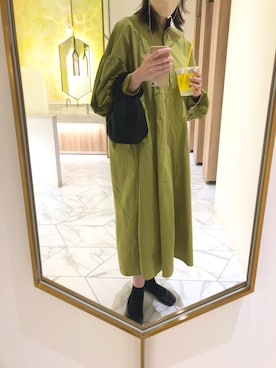 「INTER FACTORY（インターファクトリー）のアイテム（ワンピース/ドレス）」を使った、3さん（レディース・170cm）の春コーディネート
