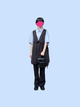 「スラックス」｜「アイテム（ワンピース/ドレス）」を使った、일さん（レディース・157cm）の秋コーディネート