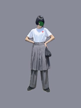 「アイテム（ローファー）」を使った、일さん（レディース・157cm）の秋コーディネート