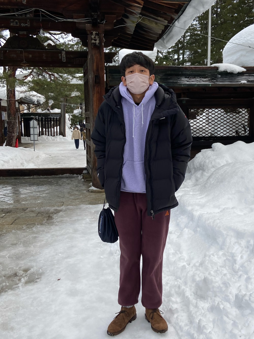 「休日スタイル、THE NORTH FACE、ビレイヤーパーカ、UNITED ARROWS & SONS、NIKEACG、ACG、UNIQLO、冬のコーデ、あったかコーデ」｜「THE NORTH FACEのザ・ノースフェイス / ビレイヤーパーカ（ダウンジャケット/コート、ブラック系）」を使った、Takashi Hatanoさん（メンズ・175cm）の冬コーディネートの1枚目の写真