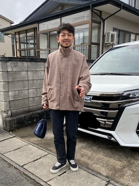 「Scye（サイ）のアイテム（スウェット）」を使った、Takashi Hatanoさん（メンズ・175cm）の冬コーディネート