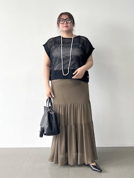「アイテム（トートバッグ）」を使った、まつさん（レディース・162cm・30代）の夏コーディネート
