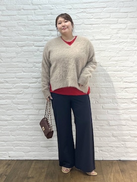 「MILOS（ミロス）のアイテム」を使った、まつさん（レディース・162cm）の秋コーディネート