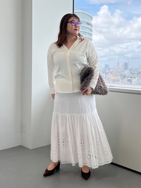 「アイテム（メガネ）」を使った、まつさん（レディース・162cm・30代）の夏コーディネート