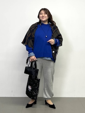 「アイテム（スウェットパンツ）」を使った、まつさん（レディース・162cm・30代）の秋コーディネート