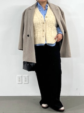 「アイテム（ピーコート）」を使った、まつさん（レディース・162cm・20代）の秋コーディネート