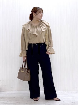 「アイテム（サンダル）」を使った、まつさん（レディース・162cm・30代）の秋コーディネート