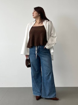 「キャミソール」｜まつさん（レディース・162cm）の夏コーディネート