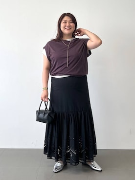 「アイテム（バングル/リストバンド）」を使った、まつさん（レディース・162cm・20代）の夏コーディネート