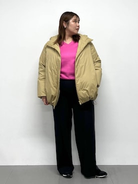 「アイテム（ダウンジャケット/コート）」を使った、まつさん（レディース・162cm・30代）の秋コーディネート