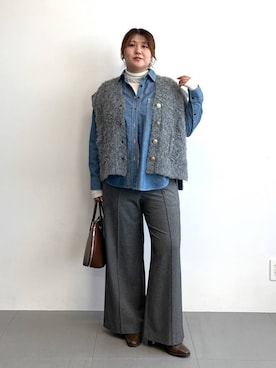 「BARNYARDSTORM（バンヤードストーム）のアイテム（ネックレス）」を使った、まつさん（レディース・162cm）の秋コーディネート