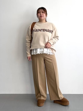 「アイテム（バックパック/リュック）」を使った、まつさん（レディース・162cm・20代）の秋コーディネート