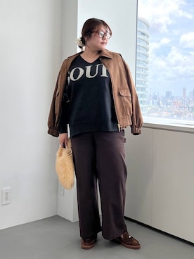 「アイテム（ブルゾン）」を使った、まつさん（レディース・162cm・30代）の秋コーディネート