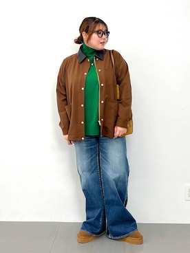 「BARNYARDSTORM」｜まつさん（レディース・162cm）の冬コーディネート