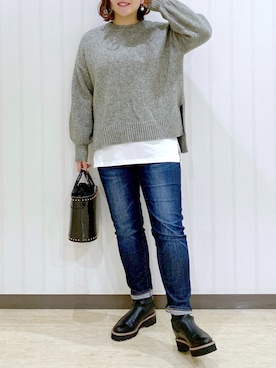 まつさん（レディース・162cm）の冬コーディネート