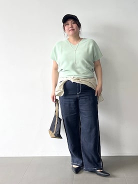 「Drifter（ドリフター）のアイテム（バッグ）」を使った、まつさん（レディース・162cm）の夏コーディネート
