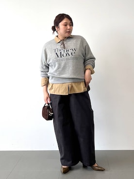 「アイテム（メガネ）」を使った、まつさん（レディース・162cm・30代）の秋コーディネート