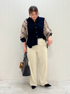 「アイテム（キーホルダー）」を使った、まつさん（レディース・162cm）の秋コーディネート