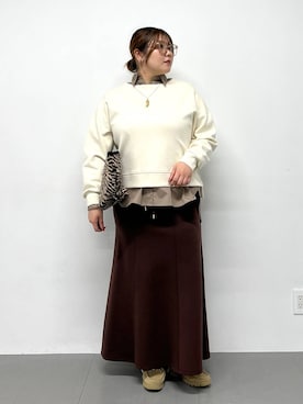 「アイテム（ローファー）」を使った、まつさん（レディース・162cm・30代）の秋コーディネート