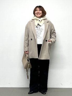 「アイテム（ネックウォーマー/スヌード）」を使った、まつさん（レディース・162cm）の秋コーディネート