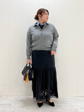 「アイテム（キーホルダー）」を使った、まつさん（レディース・162cm）の秋コーディネート