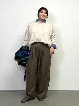 「アイテム（ストール/ショール）」を使った、まつさん（レディース・162cm・30代）の冬コーディネート