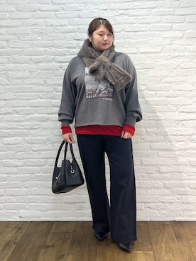 「MILOS（ミロス）のアイテム」を使った、まつさん（レディース・162cm）の秋コーディネート